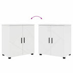 Juego de muebles de baño Montaje en la pared 5 pcs brillante