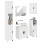 Juego de muebles de baño Montaje en la pared 5 pcs brillante