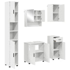 Juego de muebles de baño 5 pcs Madera contrachapada & Metal