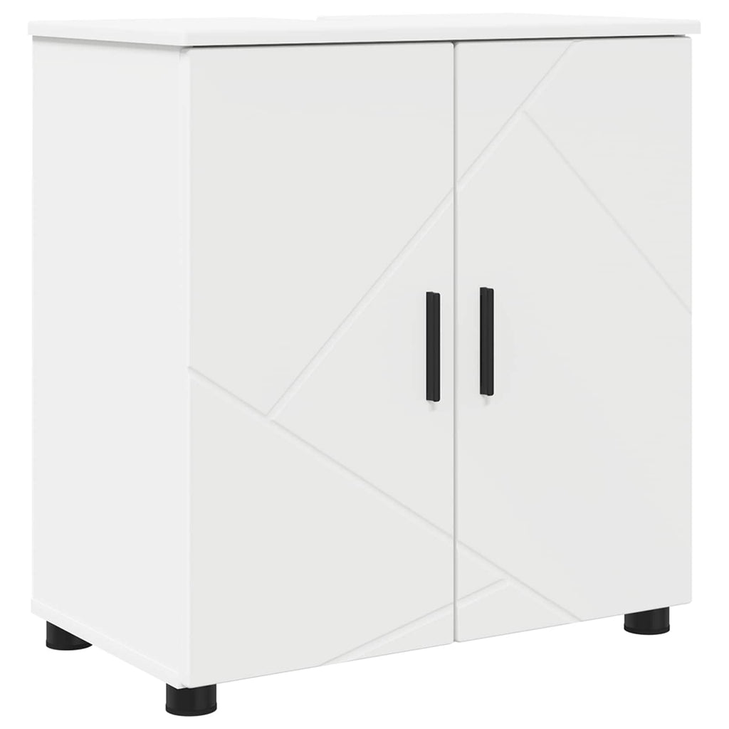 Juego de muebles de baño 5 pcs Madera contrachapada & Metal