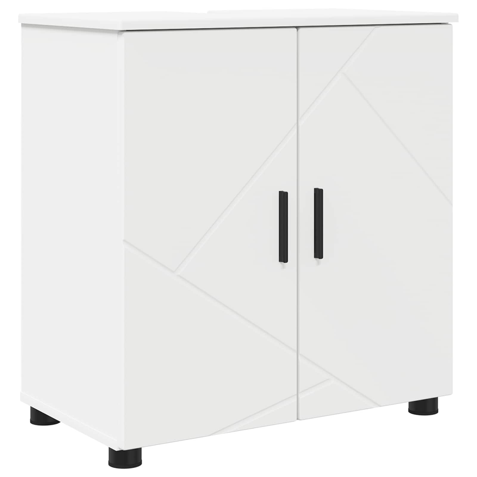 Juego de muebles de baño 5 pcs Madera contrachapada & Metal