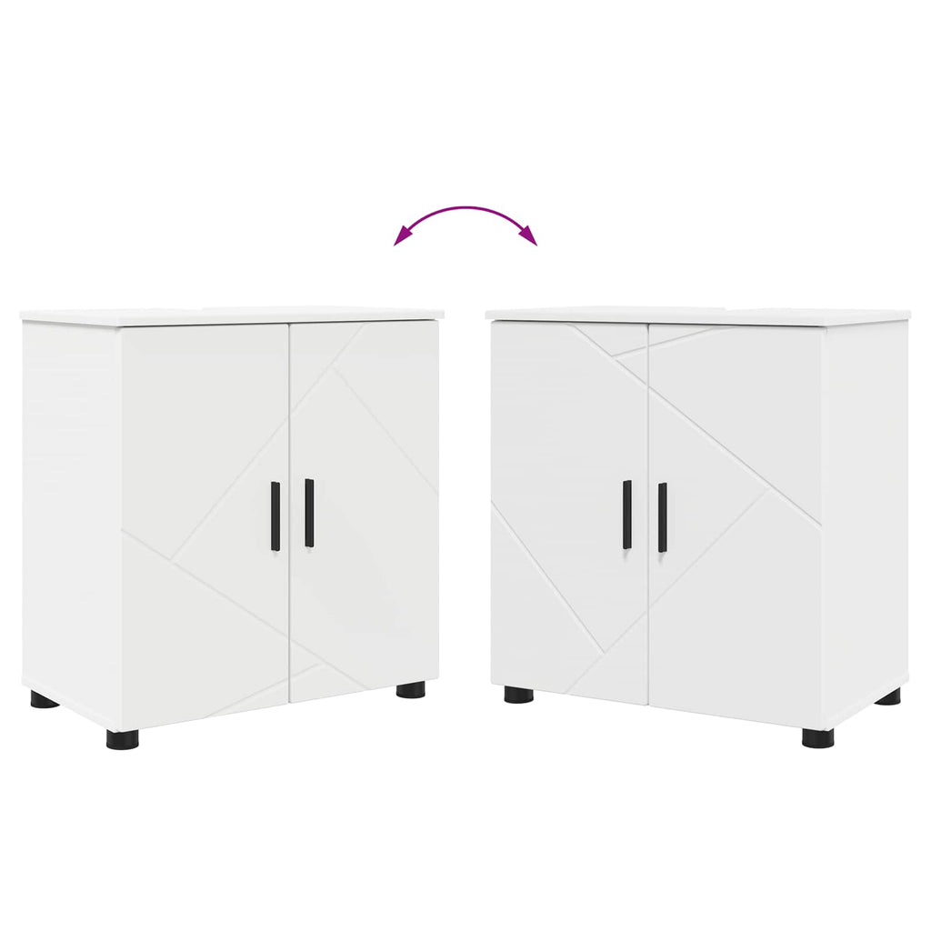 Juego de muebles de baño 5 pcs Madera contrachapada & Metal