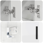 Juego de muebles de baño con cajón con puerta 5 pcs brillante