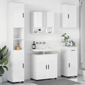 Juego de muebles de baño con cajón con puerta 5 pcs brillante