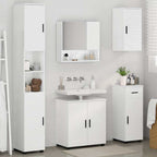 Juego de muebles de baño con cajón con puerta 5 pcs brillante