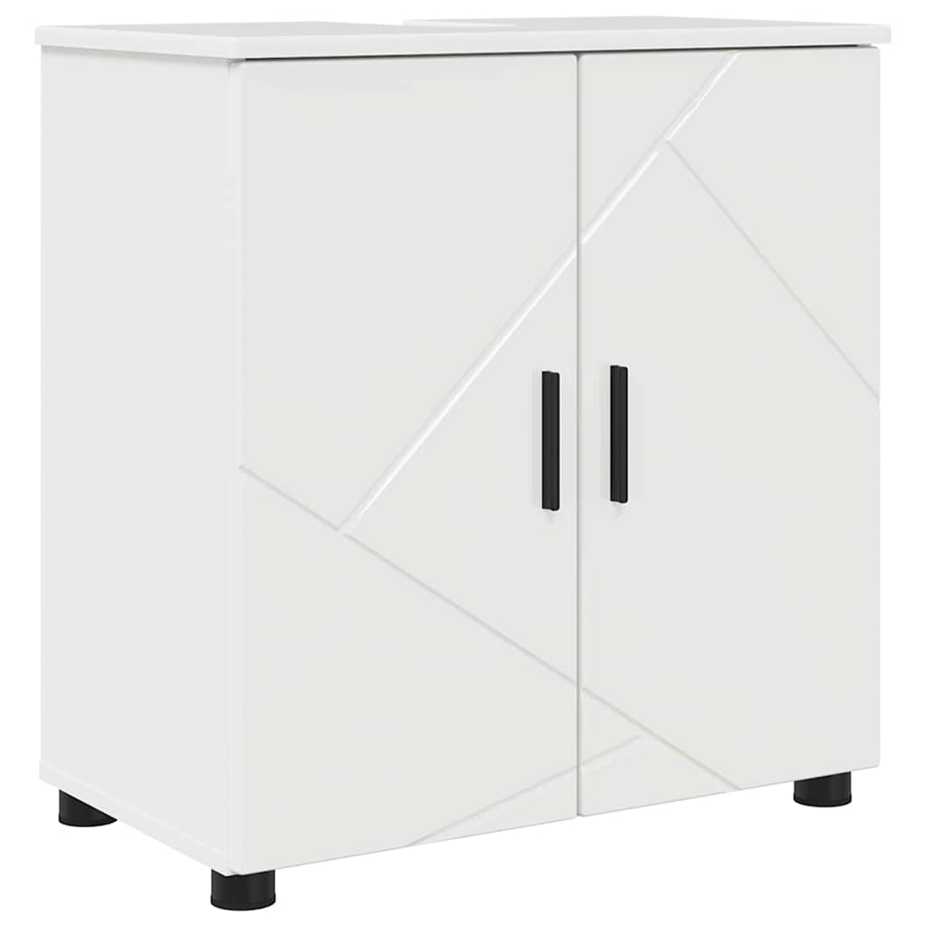 Juego de muebles de baño con cajón con puerta 5 pcs brillante