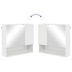Juego de muebles de baño con cajón con puerta 5 pcs brillante