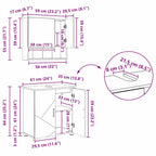 Juego de muebles de baño con cajón con puerta 5 pcs brillante
