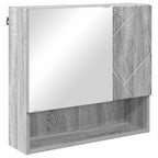 Juego de muebles de baño Montaje en la pared 4 pcs Gris Sonoma