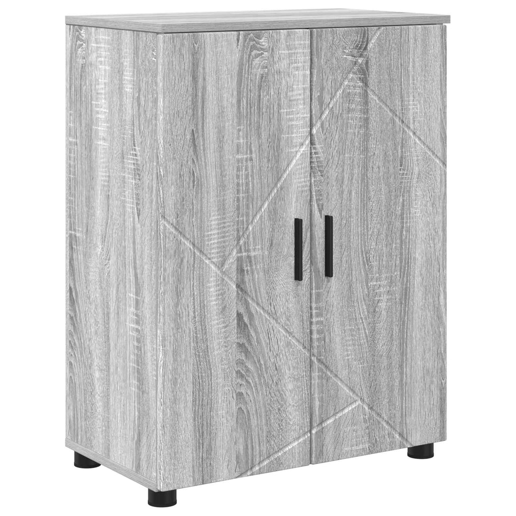 Juego de muebles de baño Montaje en la pared 4 pcs Gris Sonoma