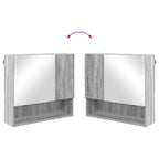 Juego de muebles de baño Montaje en la pared 4 pcs Gris Sonoma