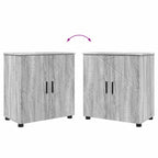 Juego de muebles de baño Montaje en la pared 4 pcs Gris Sonoma