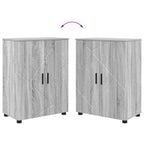 Juego de muebles de baño Montaje en la pared 4 pcs Gris Sonoma