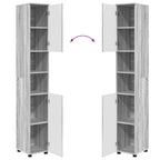 Juego de muebles de baño Montaje en la pared 4 pcs Gris Sonoma