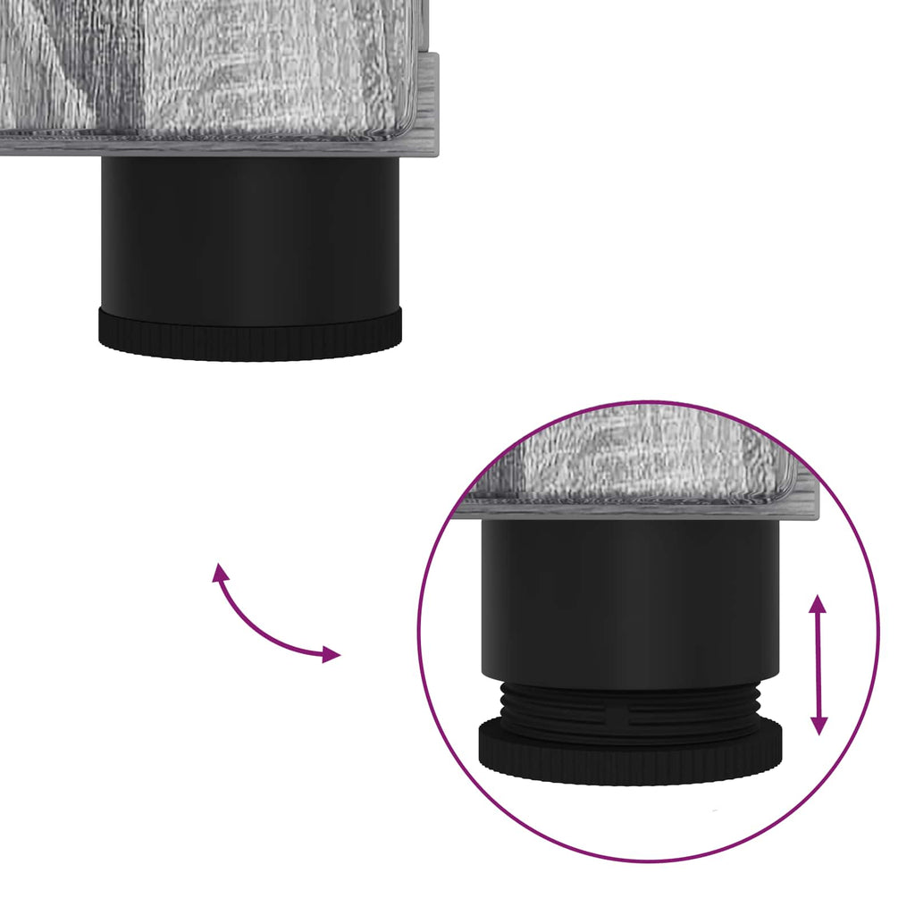 Juego de muebles de baño Montaje en la pared 4 pcs Gris Sonoma