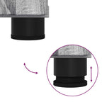 Juego de muebles de baño Montaje en la pared 4 pcs Gris Sonoma