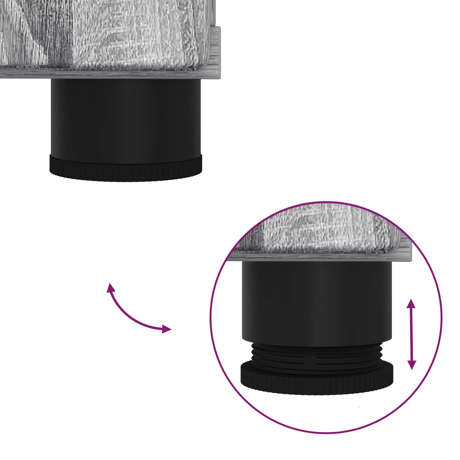 Juego de muebles de baño Montaje en la pared 4 pcs Gris Sonoma
