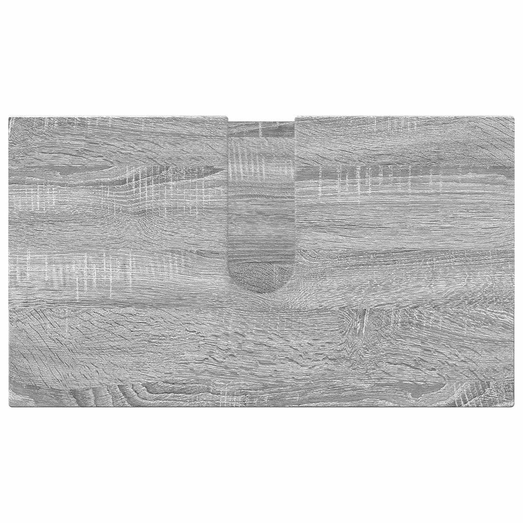 Juego de muebles de baño Montaje en la pared 4 pcs Gris Sonoma