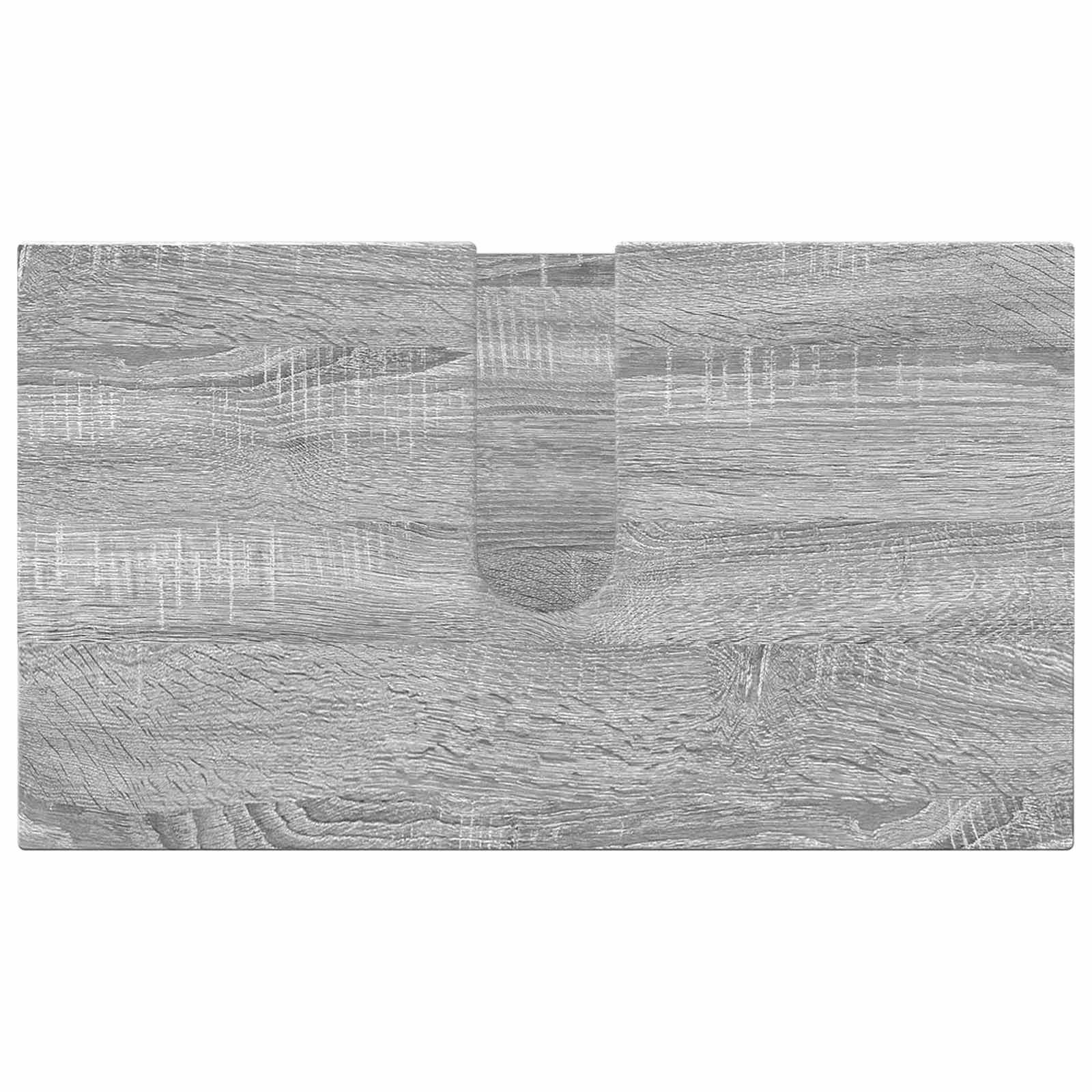 Juego de muebles de baño Montaje en la pared 4 pcs Gris Sonoma