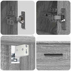 Juego de muebles de baño con cajón con puerta 2 pcs Gris Sonoma