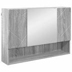 Juego de muebles de baño con cajón con puerta 2 pcs Gris Sonoma