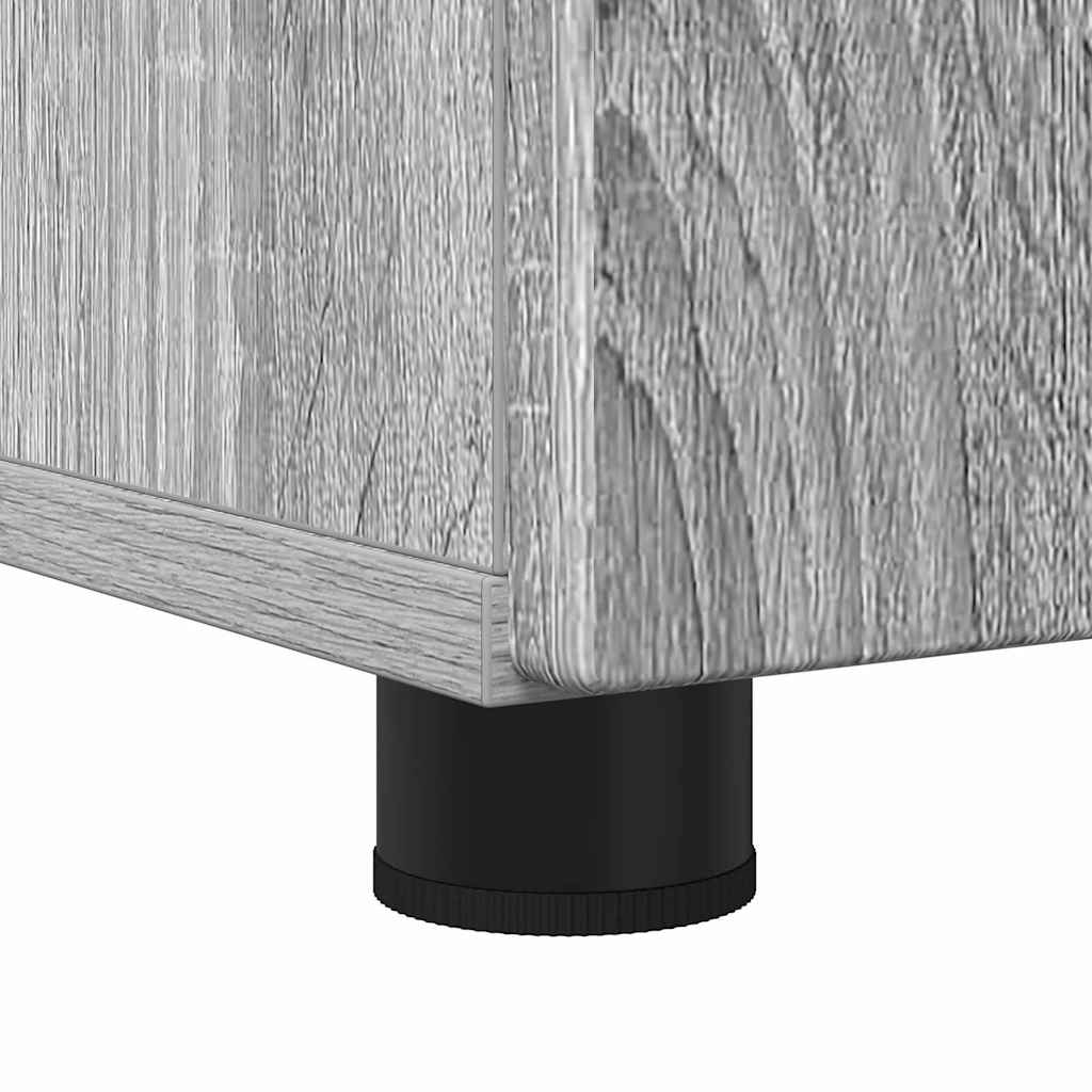 Juego de muebles de baño con cajón con puerta 3 pcs Gris Sonoma