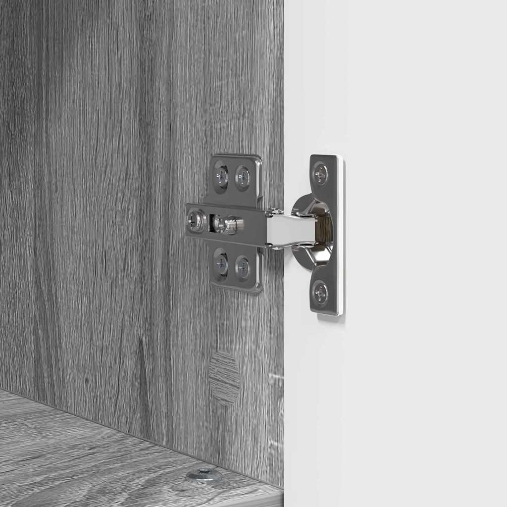 Juego de muebles de baño con cajón con puerta 3 pcs Gris Sonoma