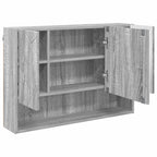 Juego de muebles de baño con cajón con puerta 3 pcs Gris Sonoma