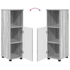 Juego de muebles de baño con cajón con puerta 3 pcs Gris Sonoma