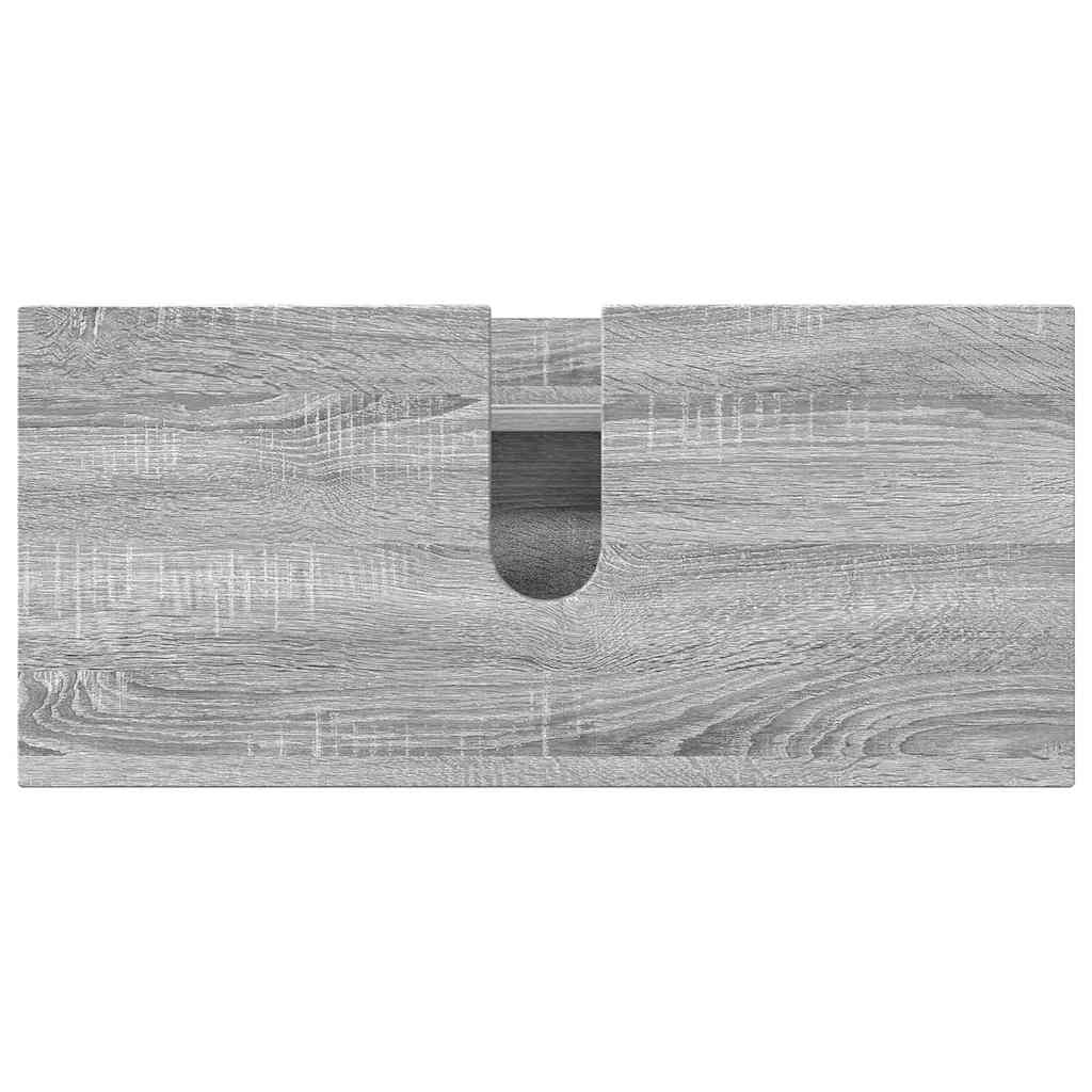 Juego de muebles de baño con cajón con puerta 3 pcs Gris Sonoma
