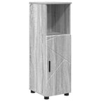 Juego de muebles de baño con cajón con puerta 5 pcs Gris Sonoma
