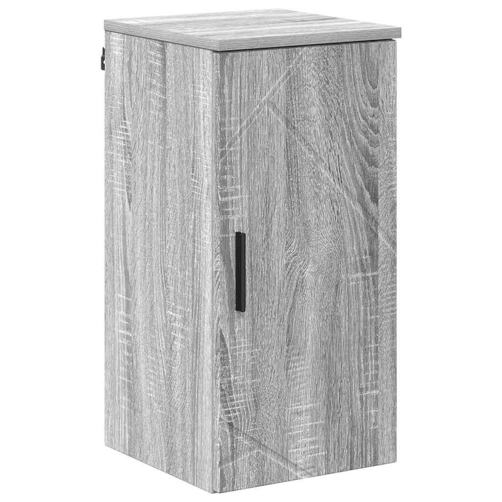Juego de muebles de baño con cajón con puerta 5 pcs Gris Sonoma