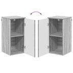 Juego de muebles de baño con cajón con puerta 5 pcs Gris Sonoma