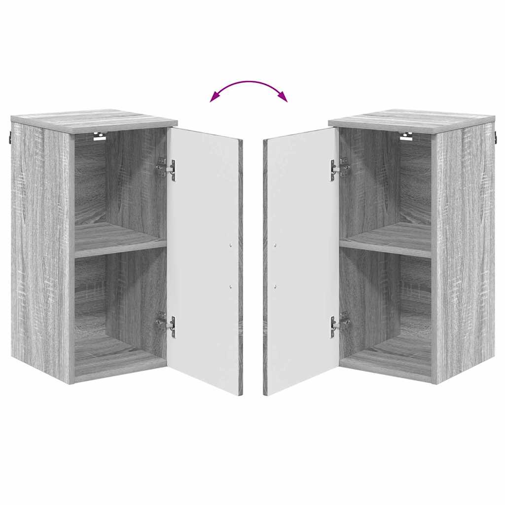 Juego de muebles de baño con cajón con puerta 5 pcs Gris Sonoma