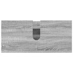 Juego de muebles de baño con cajón con puerta 4 pcs Gris Sonoma