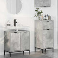 Juego de muebles de baño con cajón 2 pcs Gris Concreto