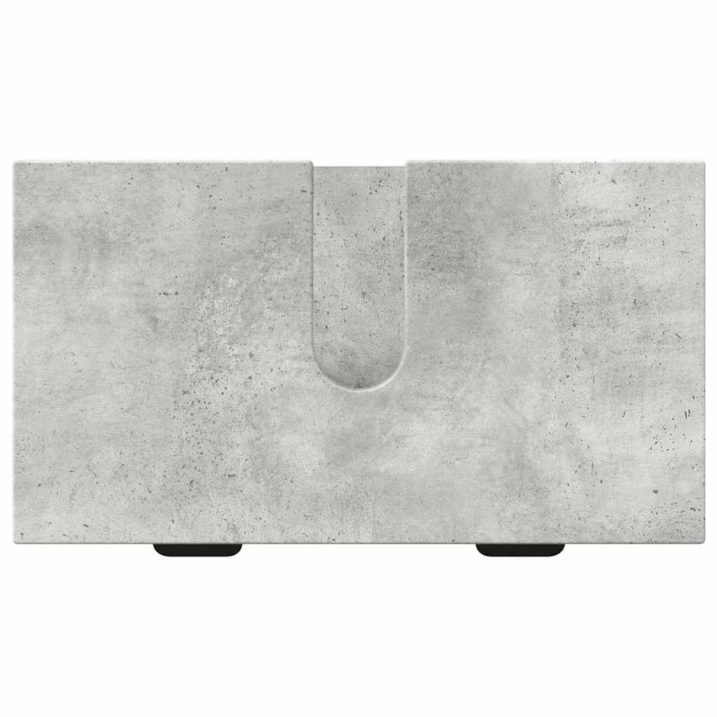 Juego de muebles de baño con cajón 2 pcs Gris Concreto
