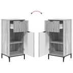 Juego de muebles de baño con cajón con puerta 2 pcs Gris Sonoma