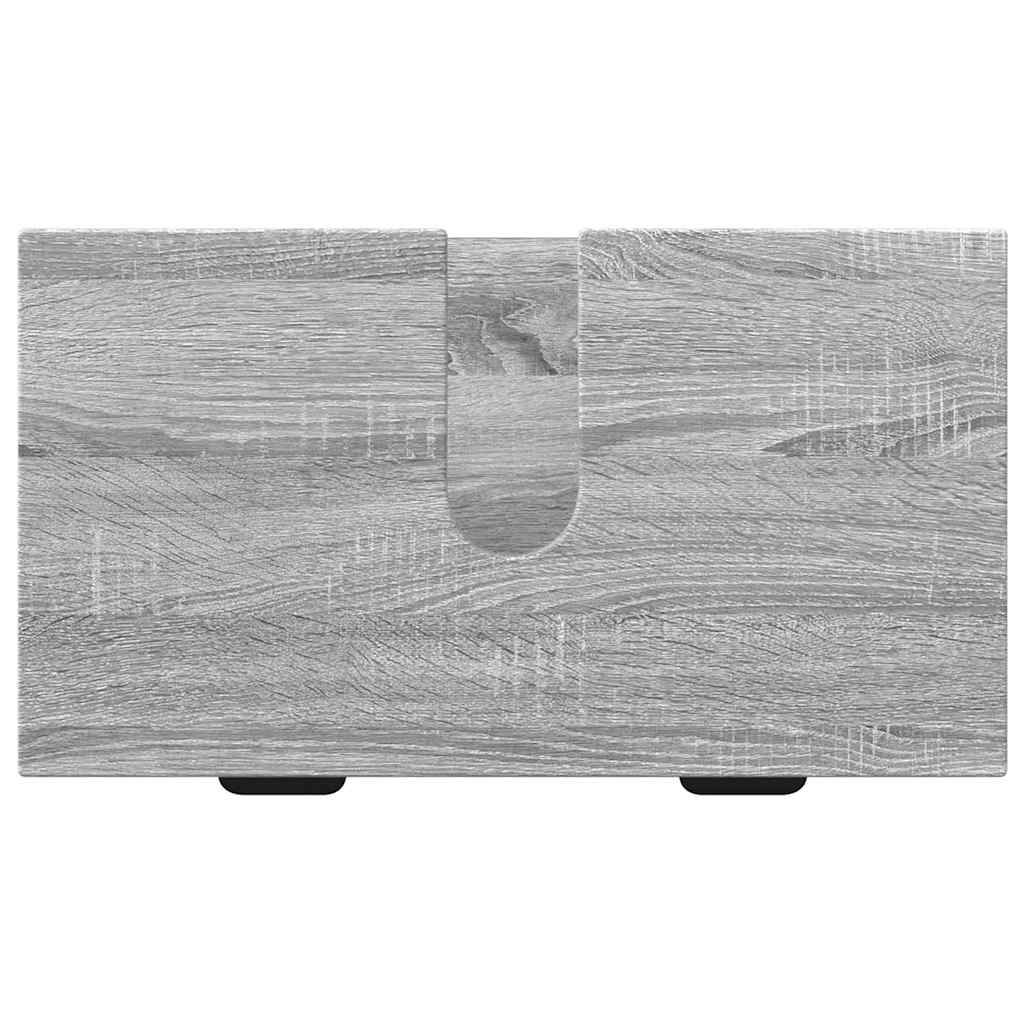 Juego de muebles de baño con cajón con puerta 2 pcs Gris Sonoma