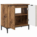 Juego de muebles de baño con cajón 2 pcs Madera Vieja