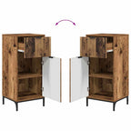 Juego de muebles de baño con cajón 2 pcs Madera Vieja