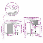 Juego de muebles de baño con cajón 2 pcs Madera Vieja