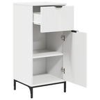 Juego de muebles de baño 3 pcs Madera engineered y metal