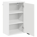 Juego de muebles de baño 3 pcs Madera engineered y metal