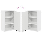 Juego de muebles de baño 3 pcs Madera engineered y metal