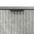 Juego de muebles de baño con cajón 3 pcs Gris hormigón