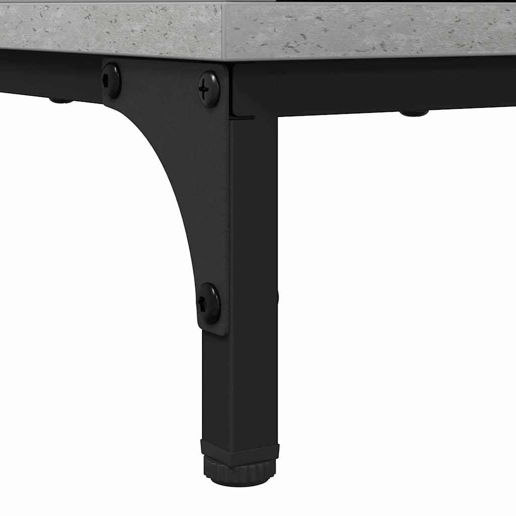Juego de muebles de baño con cajón 3 pcs Gris hormigón