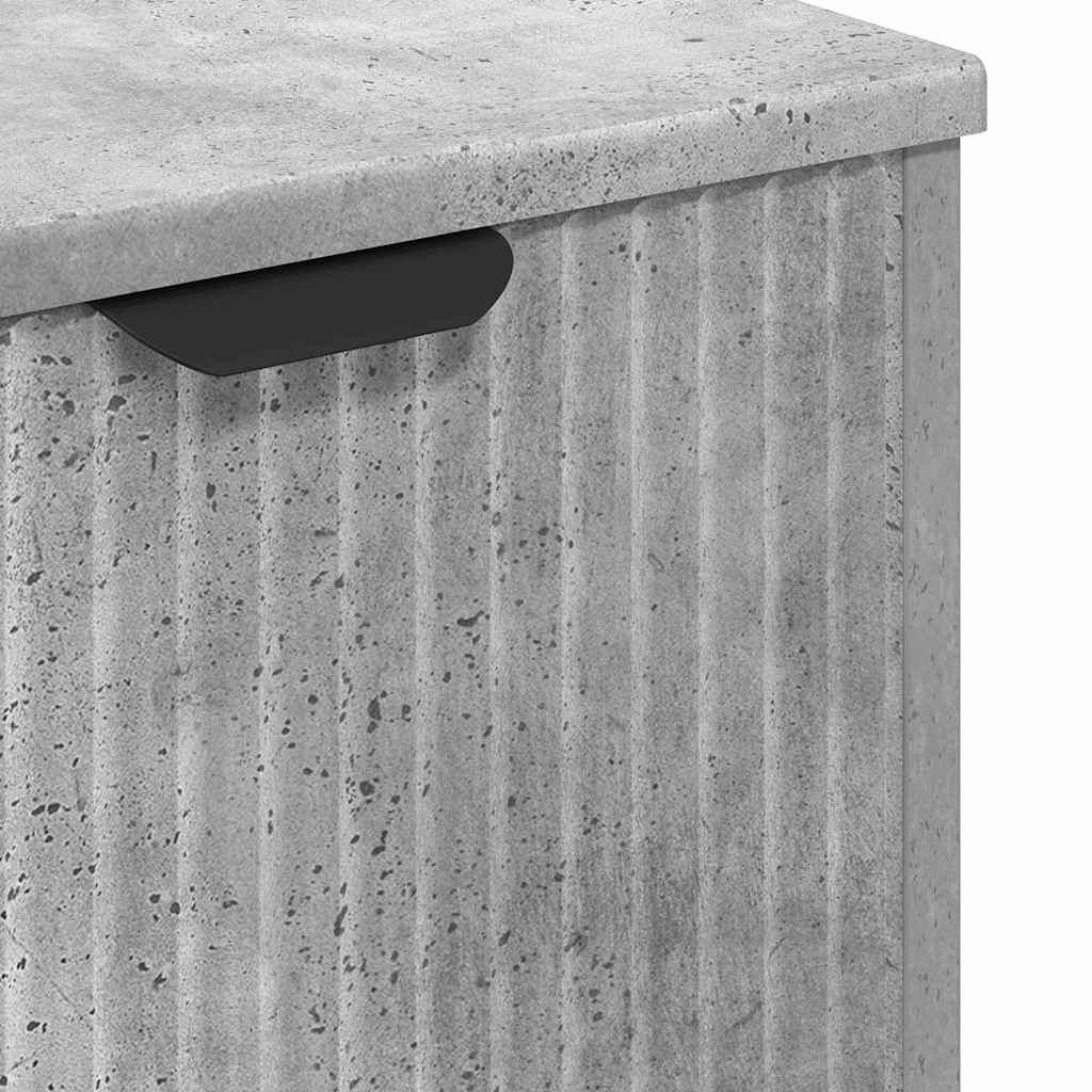 Juego de muebles de baño con cajón 3 pcs Gris hormigón