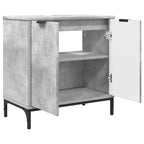 Juego de muebles de baño con cajón 3 pcs Gris hormigón
