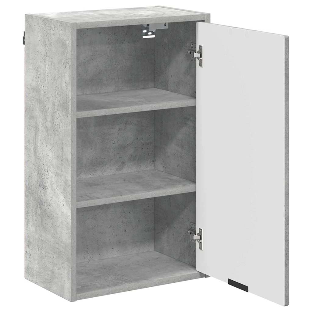 Juego de muebles de baño con cajón 3 pcs Gris hormigón
